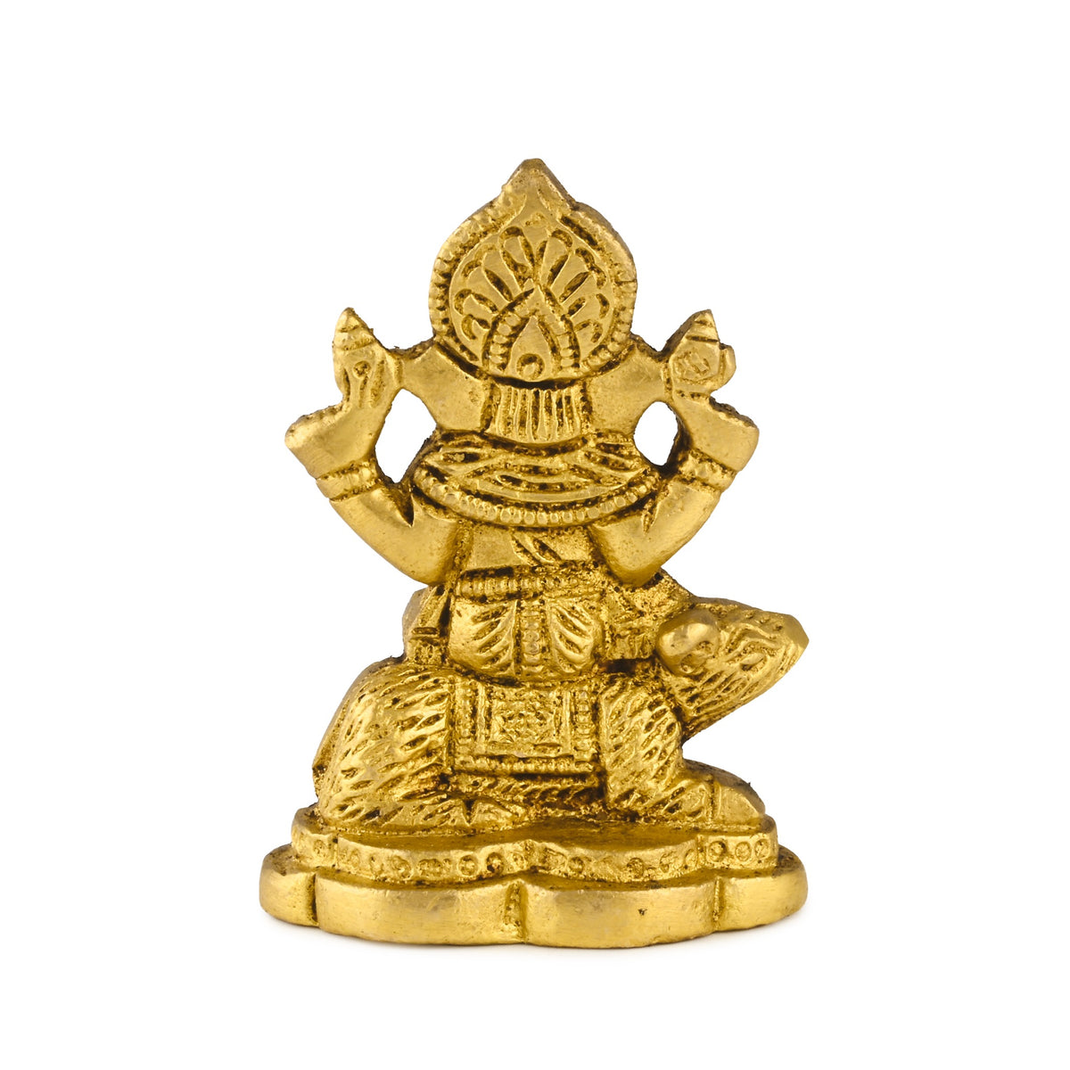 Ganesh Ji brass murti, back view