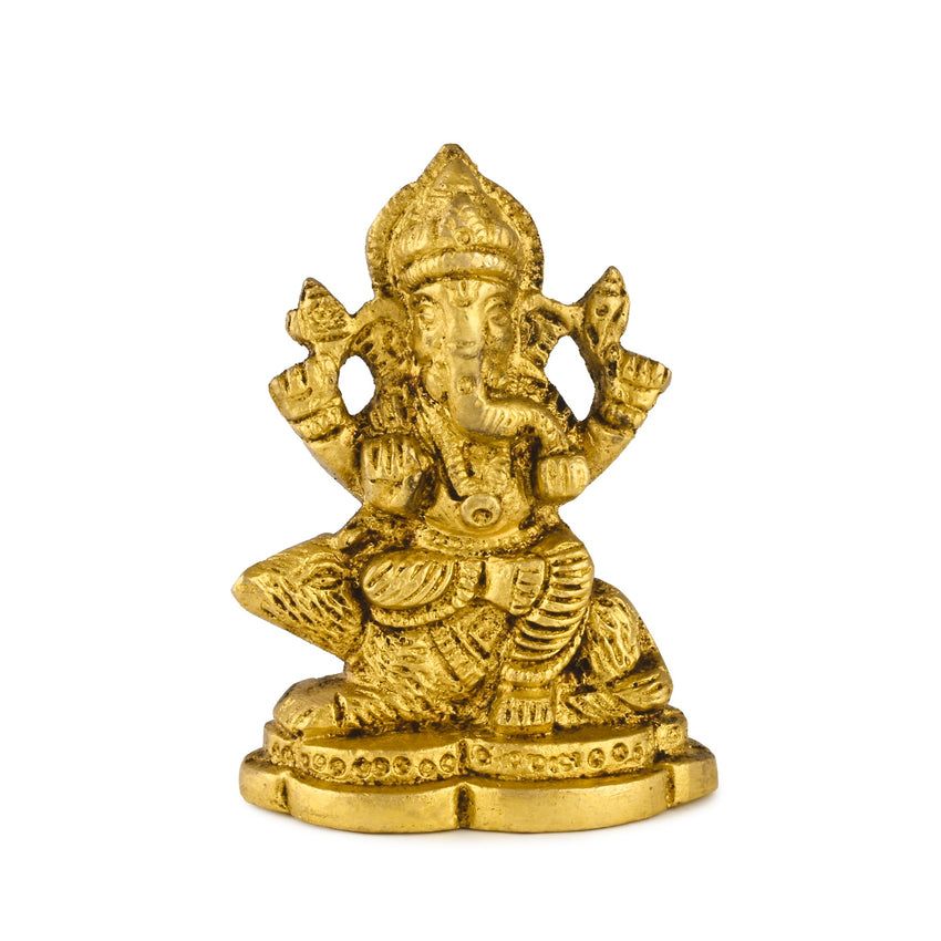 Ganesh Ji brass murti, front view