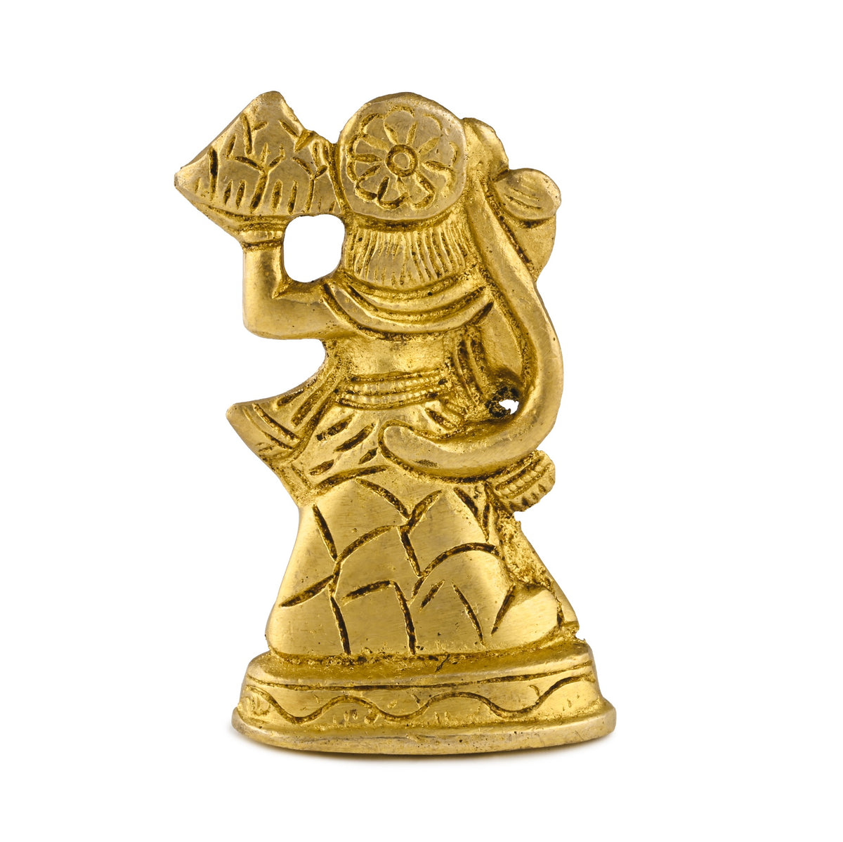Hanuman Ji brass murti, back view