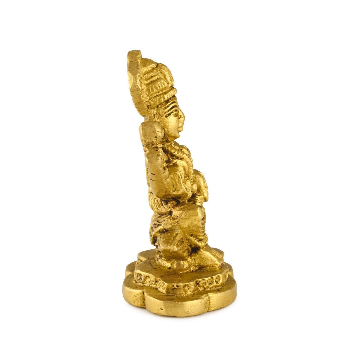 Lakshmi Ji brass murti, right profile
